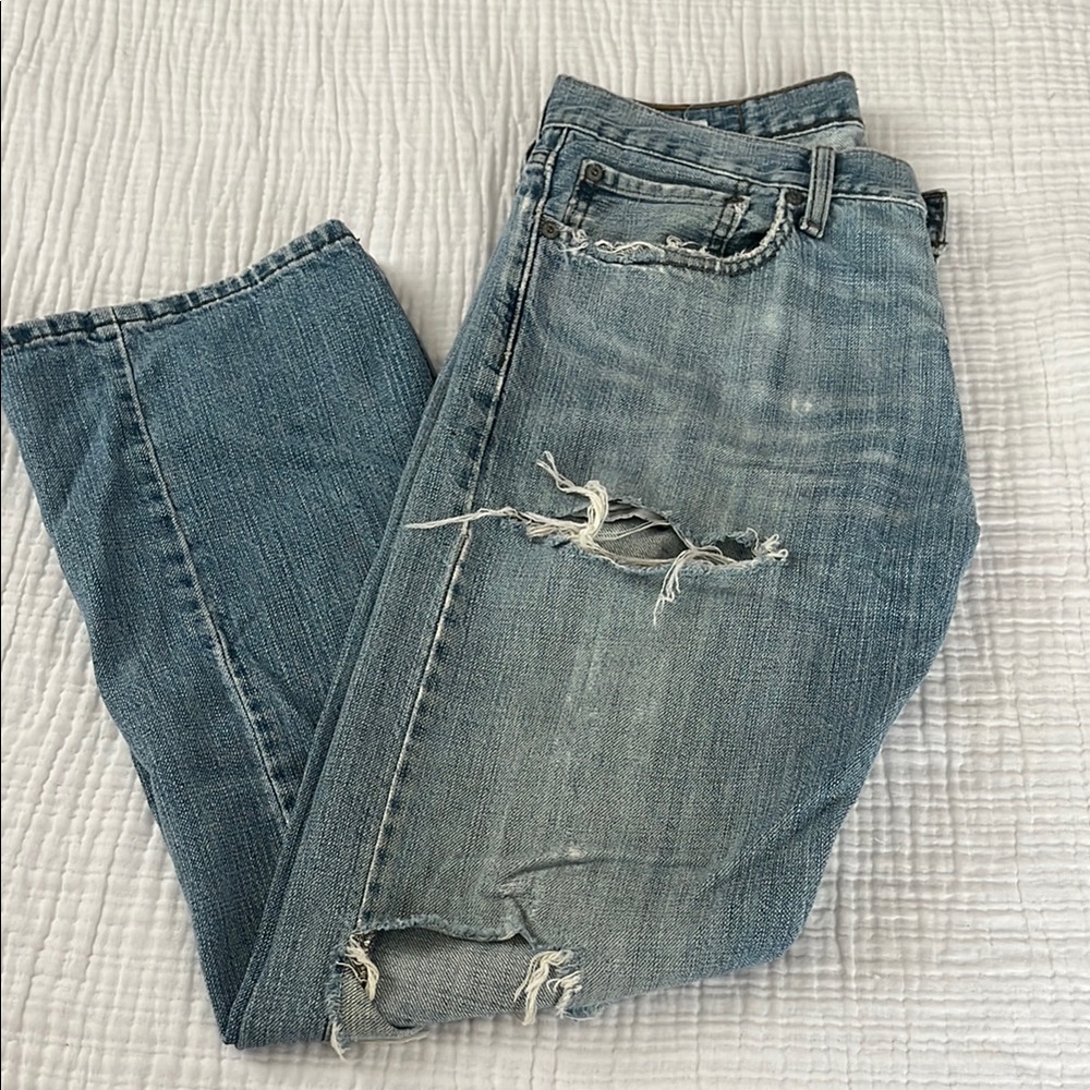 Levi's Blue Relaxed Distressed Jeans